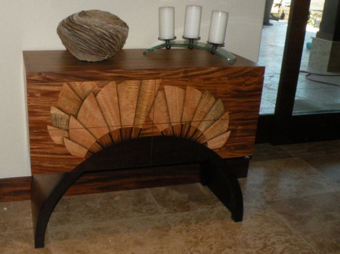 FAN MARQUETRY TABLE